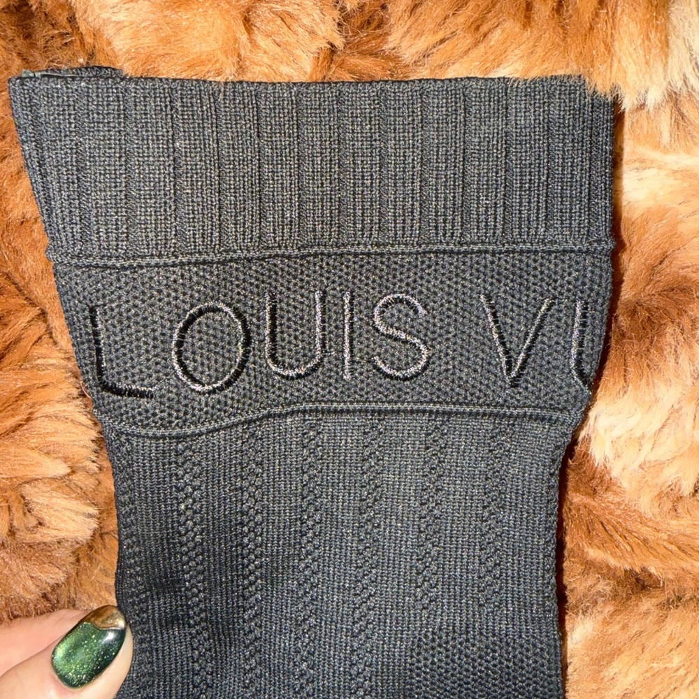 Louis Vuitton Black and Brown Heeled Boots - Picture 4 of 11